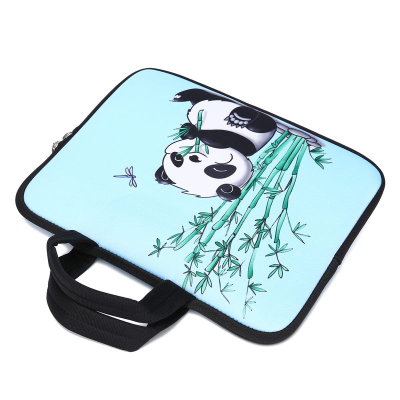 HAPLIVES 14 15 15.4 15.6 inch Laptop Handle Bag Computer Protect Case Pouch Holder Notebook Sleeve Neoprene Cover Soft Carrying Travel Case For Dell Lenovo Toshiba HP Chromebook ASUS Acer (Panda & Bamboo) - Image 4
